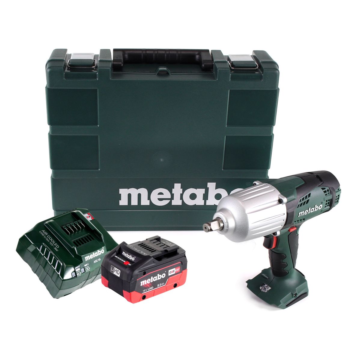 Clé à chocs sans fil Metabo SSW 18 LTX 600 18 V 600 Nm 1/2" + 1x batterie 8,0 Ah + chargeur + coffret