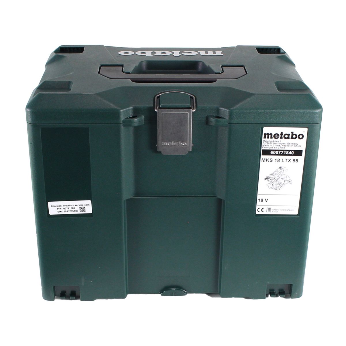 Metabo MKS 18 LTX 58 Akku Metall Handkreissäge 18 V 165 mm + 1x Akku 8,0 Ah + MetaLoc - ohne Ladegerät