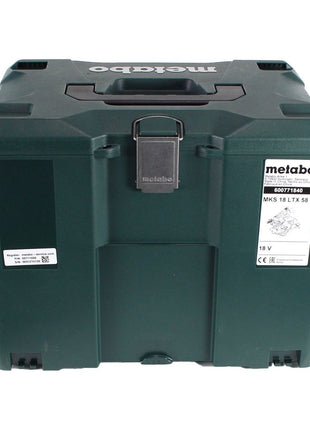 Scie circulaire à métaux sur batterie Metabo MKS 18 LTX 58 18 V 165 mm + 1x batterie 8,0 Ah + chargeur + MetaLoc