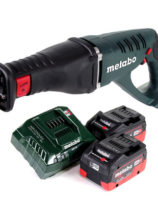 Scie sabre sur batterie Metabo ASE 18 LTX scie alternative 18 V + 2x batteries 5,5 Ah + chargeur