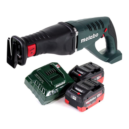 Scie sabre sur batterie Metabo ASE 18 LTX scie alternative 18 V + 2x batteries 5,5 Ah + chargeur