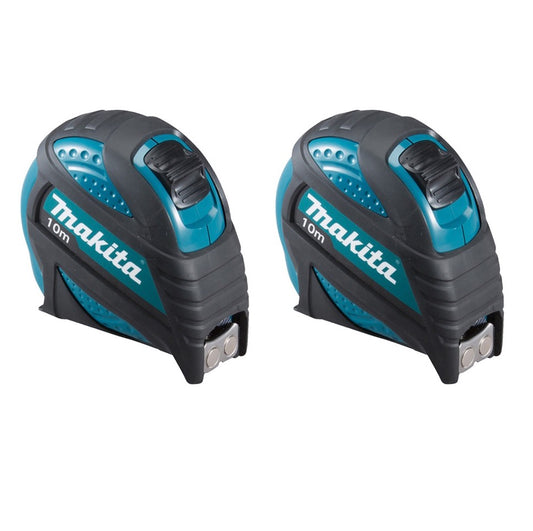 Makita 2x B-57168 mètre ruban 10 m mètre ruban avec crochets magnétiques