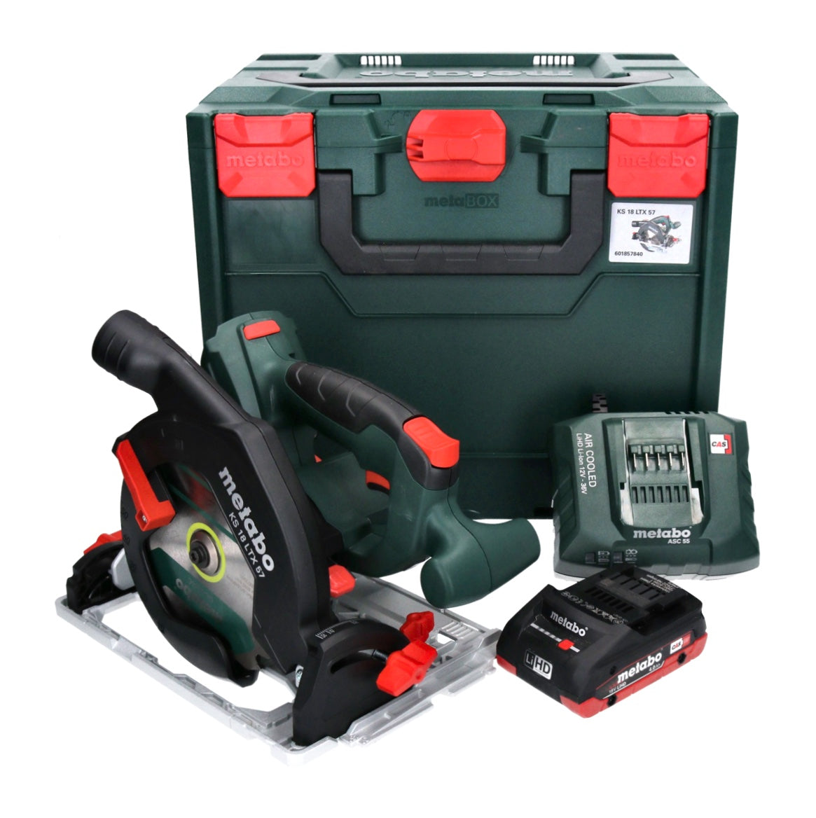 Metabo KS 18 LTX 57 Akku Handkreissäge 18 V 165 mm + 1x Akku 4,0 Ah + Ladegerät + metaBOX - Toolbrothers