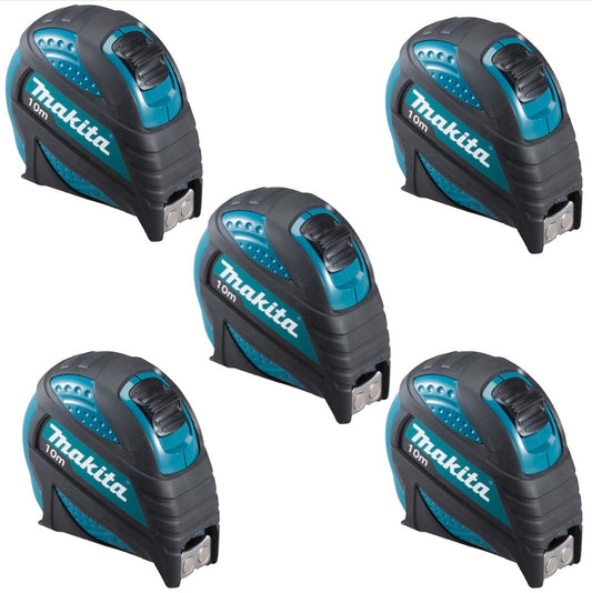 Makita 5x B-57168 mètre ruban 10 m mètre ruban avec crochets magnétiques