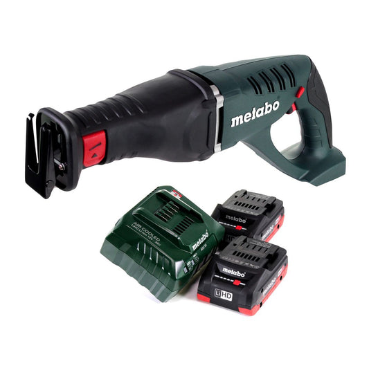 Scie sabre sur batterie Metabo ASE 18 LTX scie alternative 18 V + 2x batteries 4,0 Ah + chargeur