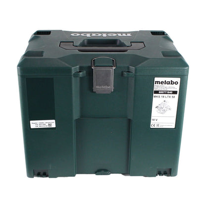 Scie circulaire à métaux sur batterie Metabo MKS 18 LTX 58 18 V 165 mm + 1x batterie 4,0 Ah + MetaLoc - sans chargeur