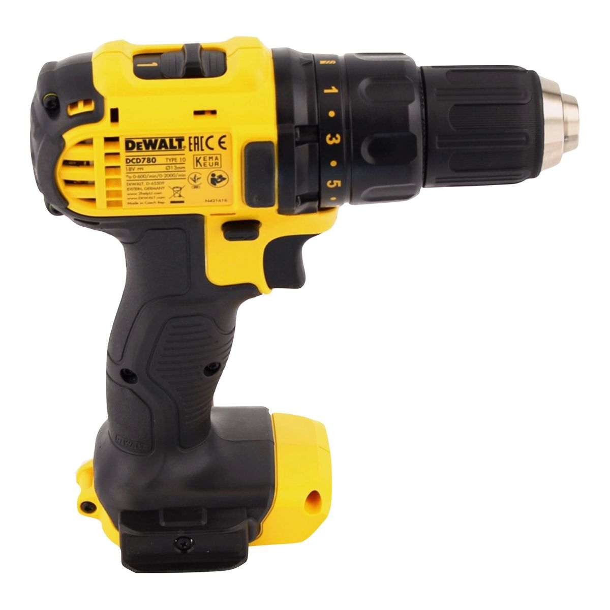 Dewalt DCD 780 D1 Akku Bohrschrauber 18 V 60 Nm + 1x Akku 2,0 Ah + Ladegerät