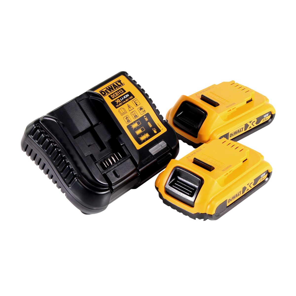 Meuleuse d'angle sur batterie DeWalt DCG 405 FD2 18 V 125 mm sans balais + 2 batteries 2,0 Ah + chargeur