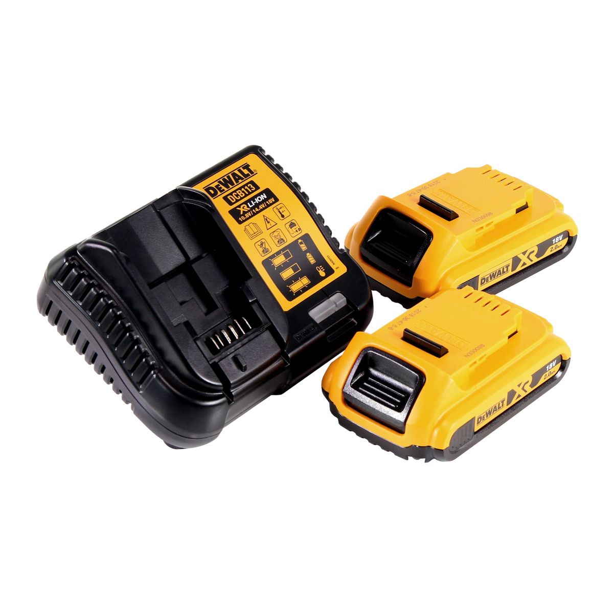 Marteau combiné à batterie DeWalt DCH 254 D2 18 V 2,1 J SDS Plus + 2x batteries 2,0 Ah + chargeur + mandrin interchangeable + étui