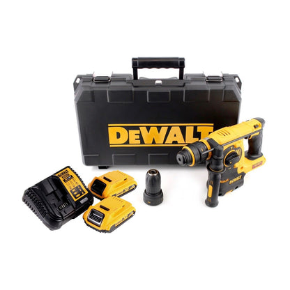 Marteau combiné à batterie DeWalt DCH 254 D2 18 V 2,1 J SDS Plus + 2x batteries 2,0 Ah + chargeur + mandrin interchangeable + étui