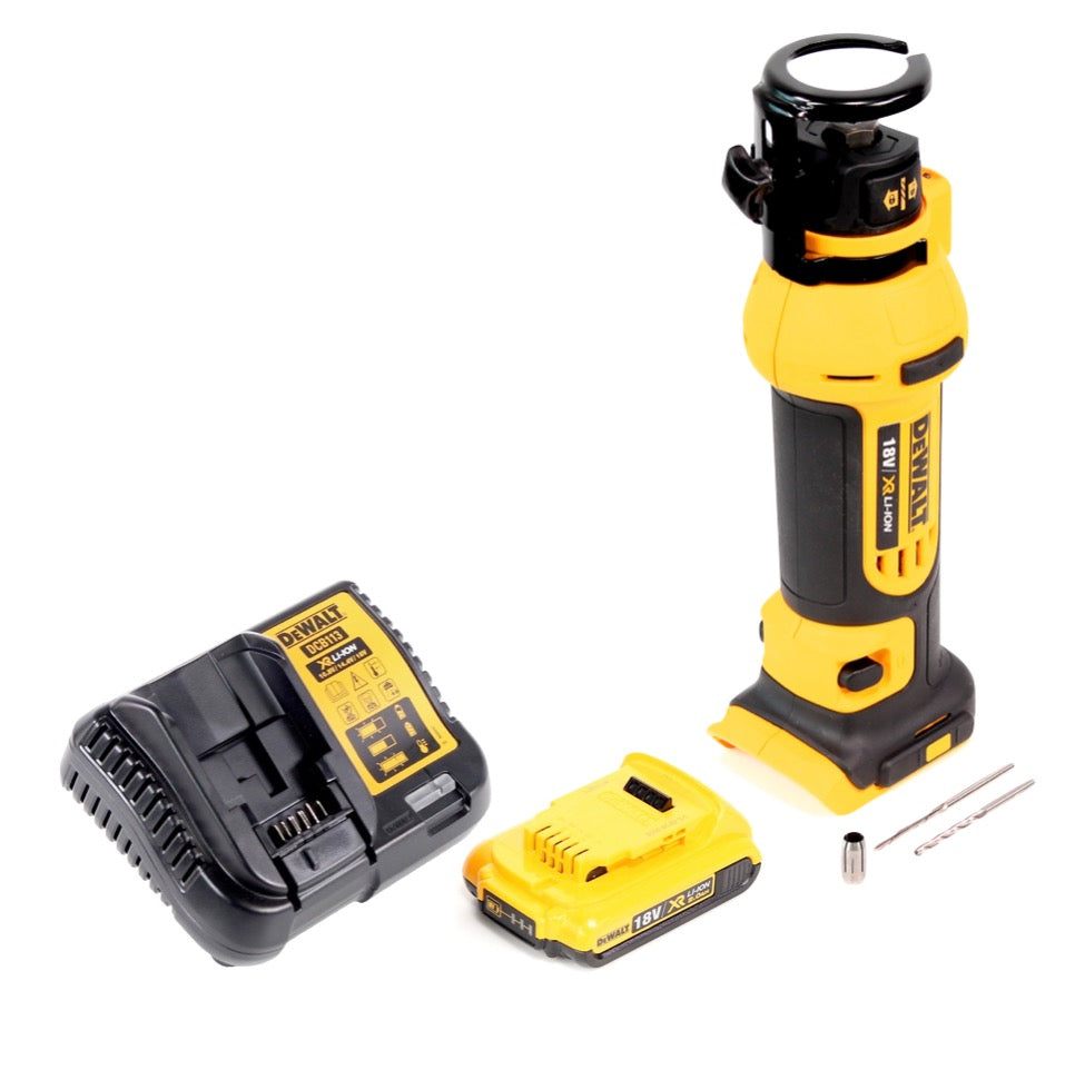 DeWalt DCS 551 D1 Akku Trockenbaufräse 18 V + 1x Akku 2,0 Ah + Ladegerät