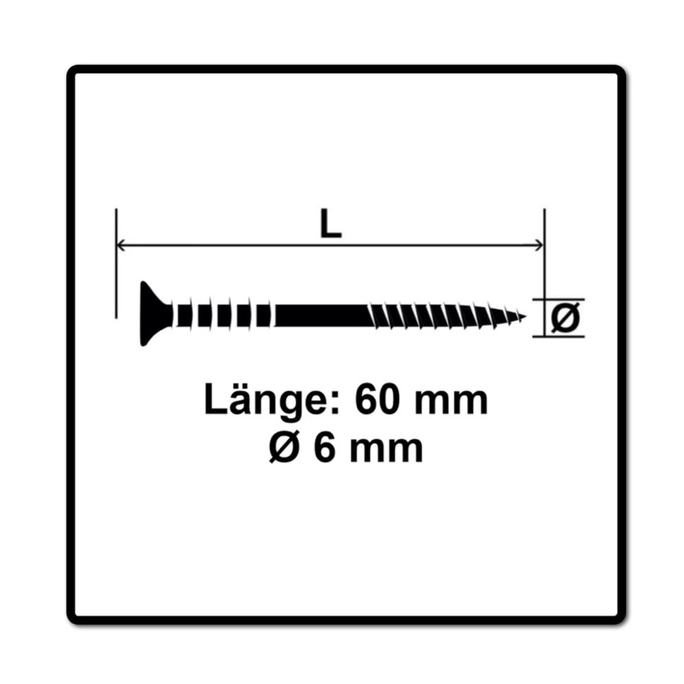 Vis de réglage SPAX 6,0 x 60 mm 500 pièces (5x 161010600603) filetage de réglage avec rainures de retenue tête plate T-STAR Plus 4Cut WIROX