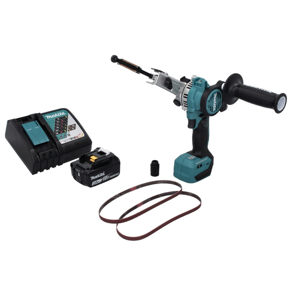 Makita DBS 180 RF1 Akku Bandfeile 18 V 9 x 533 mm Brushless + 1x Akku 3,0 Ah + Ladegerät - Toolbrothers