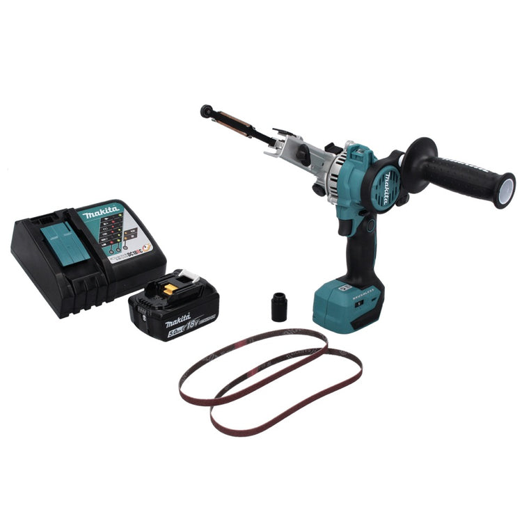 Makita DBS 180 RT1 Akku Bandfeile 18 V 9 x 533 mm Brushless + 1x Akku 5,0 Ah + Ladegerät - Toolbrothers