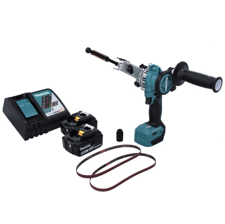 Makita DBS 180 RG Akku Bandfeile 18 V 9 x 533 mm Brushless + 2x Akku 6,0 Ah + Ladegerät - Toolbrothers