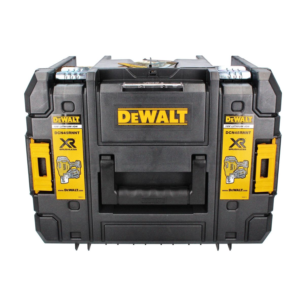 Cloueur à bobine DeWalt DCN 45 RND2 18 V 19 - 44 mm sans balais + 2x batterie 2,0 Ah + chargeur + TSTAK