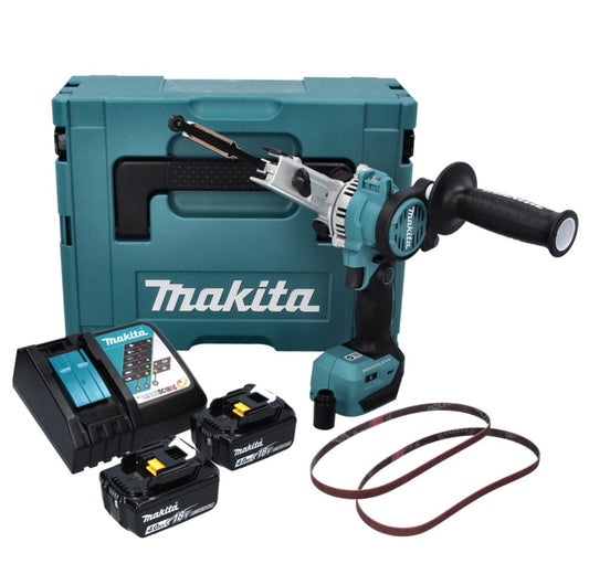 Makita DBS 180 RMJ Akku Bandfeile 18 V 9 x 533 mm Brushless + 2x Akku 4,0 Ah + Ladegerät + Makpac - Toolbrothers