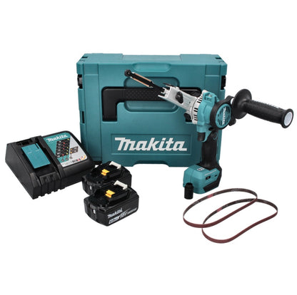 Makita DBS 180 RGJ Akku Bandfeile 18 V 9 x 533 mm Brushless + 2x Akku 6,0 Ah + Ladegerät + Makpac - Toolbrothers