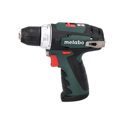 Metabo PowerMaxx BS Basic Set perceuse/visseuse sans fil 10,8 V 34 Nm (600080880) + 2x batterie 2,0 Ah + chargeur + jeu de 64 forets + 1x masque FFP2 + étui