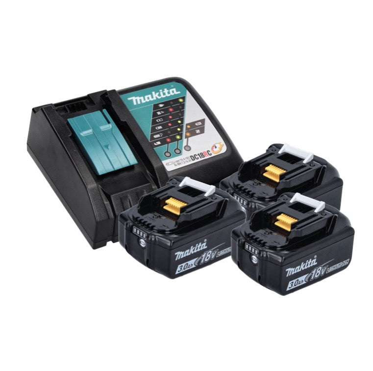 Makita DLX 2131 XX1 kit combiné batterie 18 V avec DHP 482 62 Nm + DTD 152 165 Nm + 3x batteries 3,0 Ah + chargeur + MakBox