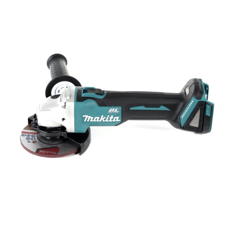 Makita DHP 482 STMX Akku Schlagbohrschrauber 18 V 62 Nm + DGA 504 Winkelschleifer 125 mm + DJR 186 Säbelsäge + 2x Akku 5,0 Ah + Ladegerät + Makbox Maxi + Rollbrett