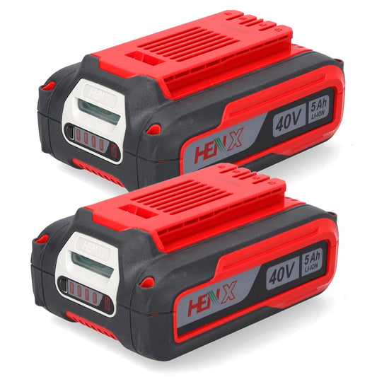 Jeu de batteries Henx 2x batterie Li-Ion 40 V 5,0 Ah (2x H36B50) avec affichage LED