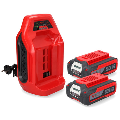 Kit de démarrage de batterie Henx 2x batterie Li-Ion 40 V 5,0 Ah (2x H36B50) + chargeur rapide 40 V (H36KC400)