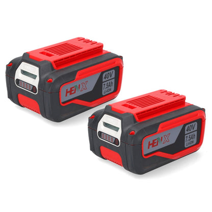 Jeu de batteries Henx 2x batterie Li-Ion 40 V 7,5 Ah (2x H36B75) avec affichage LED