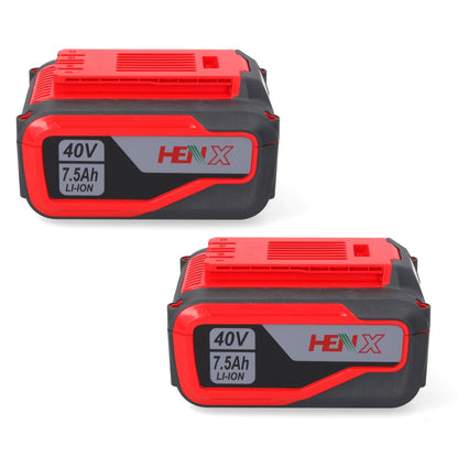 Kit de démarrage de batterie Henx 2x batterie Li-Ion 40 V 7,5 Ah (2x H36B75) + chargeur rapide 40 V (H36KC400)