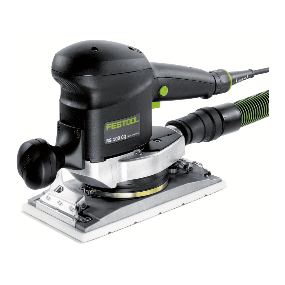 Festool RS 100 CQ-Plus patin à engrenages 520 W 115 x 221 mm + 1x patin de ponçage + Systainer