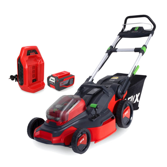 Henx H36GC20 Akku Rasenmäher 40 V 51 cm 60 L Brushless + 1x Akku 7,5 Ah + Schnell Ladegerät