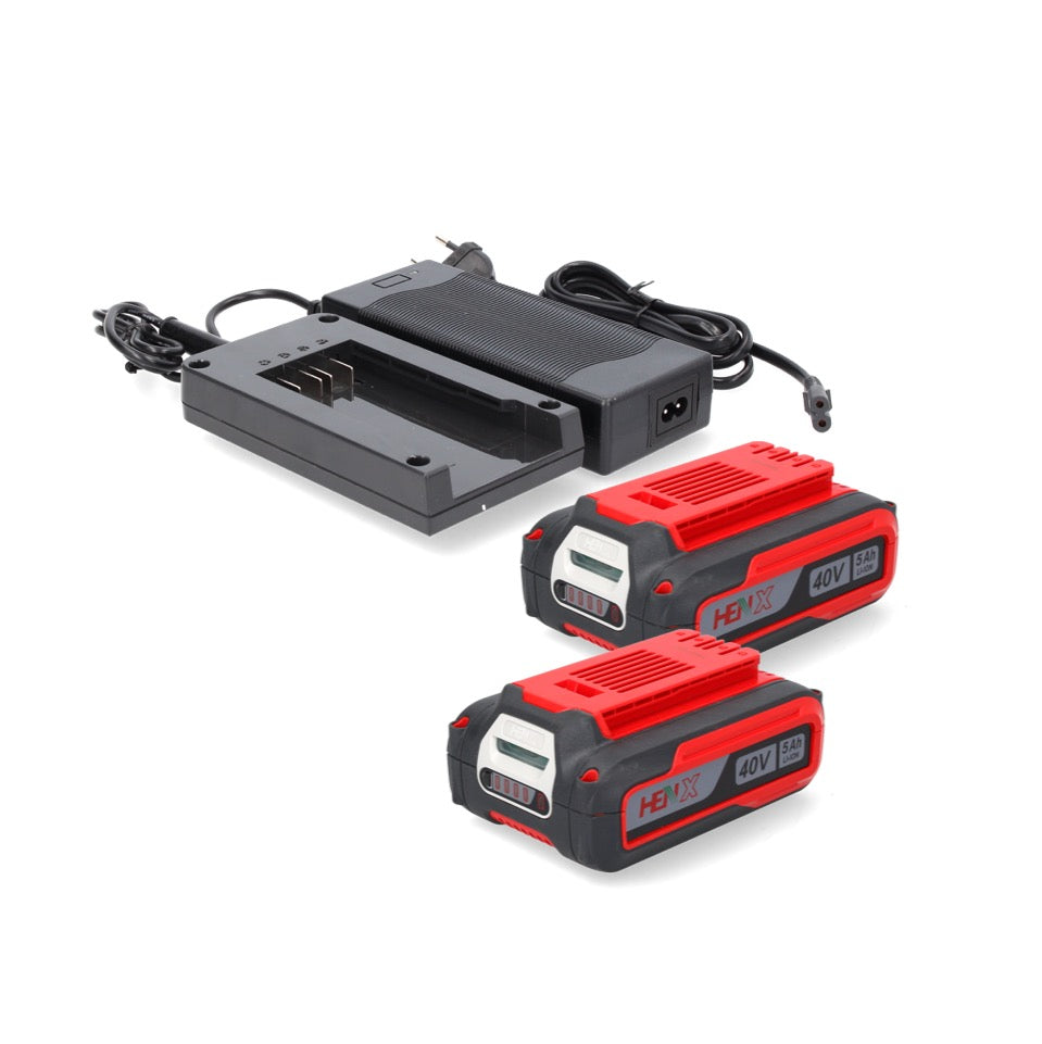 Tronçonneuse à batterie Henx H36LJ16 40 V 40 cm sans balai + 2x batteries 5,0 Ah + chargeur