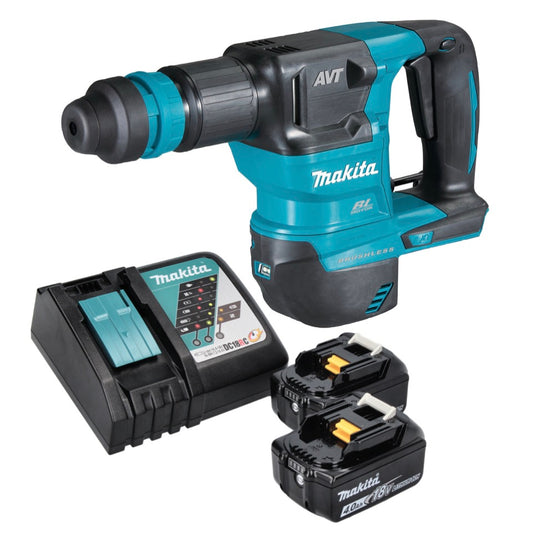 Makita DHK 180 RM marteau perforateur à batterie 18 V 3,1 J SDS Plus Brushless + 2x batterie 4,0 Ah + chargeur