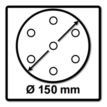 Disques abrasifs Mirka BASECUT 150 mm P120 100 pièces (2261109912) Grip 15 trous