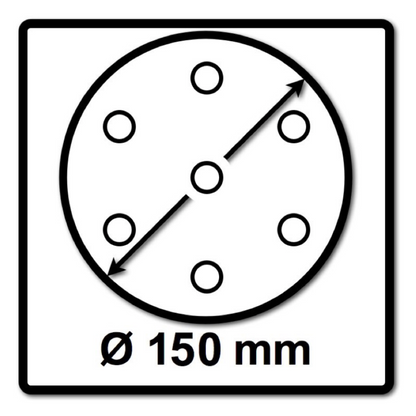 Disques abrasifs Mirka BASECUT 150 mm P180 100 pièces (2261109918) Grip 15 trous