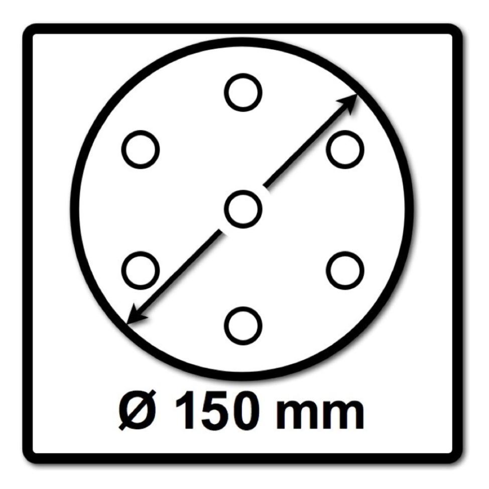 Mirka BASECUT Schleifscheiben 150 mm P320 100 Stk. ( 2261109932 ) Grip 15 Loch