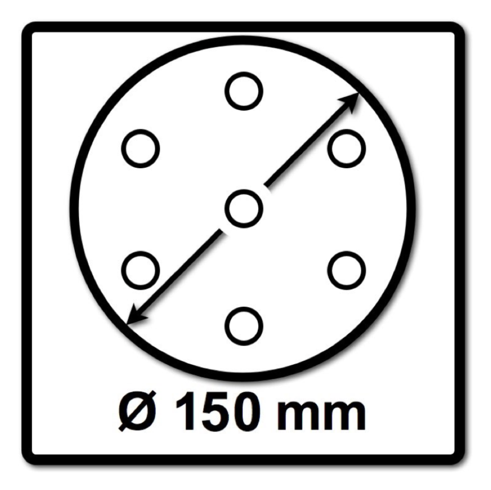 Disques abrasifs Mirka BASECUT 150 mm P800 100 pièces (2261109981) Grip 15 trous