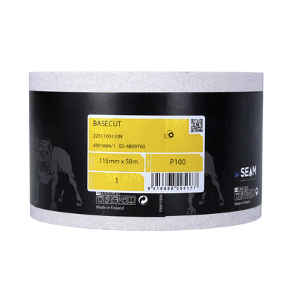 Mirka BASECUT Schleifpapier 115 mm x 50 m P100 Schleifrolle ( 2251100110N ) Universal Schleifpapier