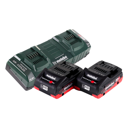 Metabo RM 36-18 LTX BL 46 Akku Rasenmäher 36 V ( 2x 18 V ) 46 cm Brushless + 2x Akku 4,0 Ah + Doppelladegerät - Toolbrothers