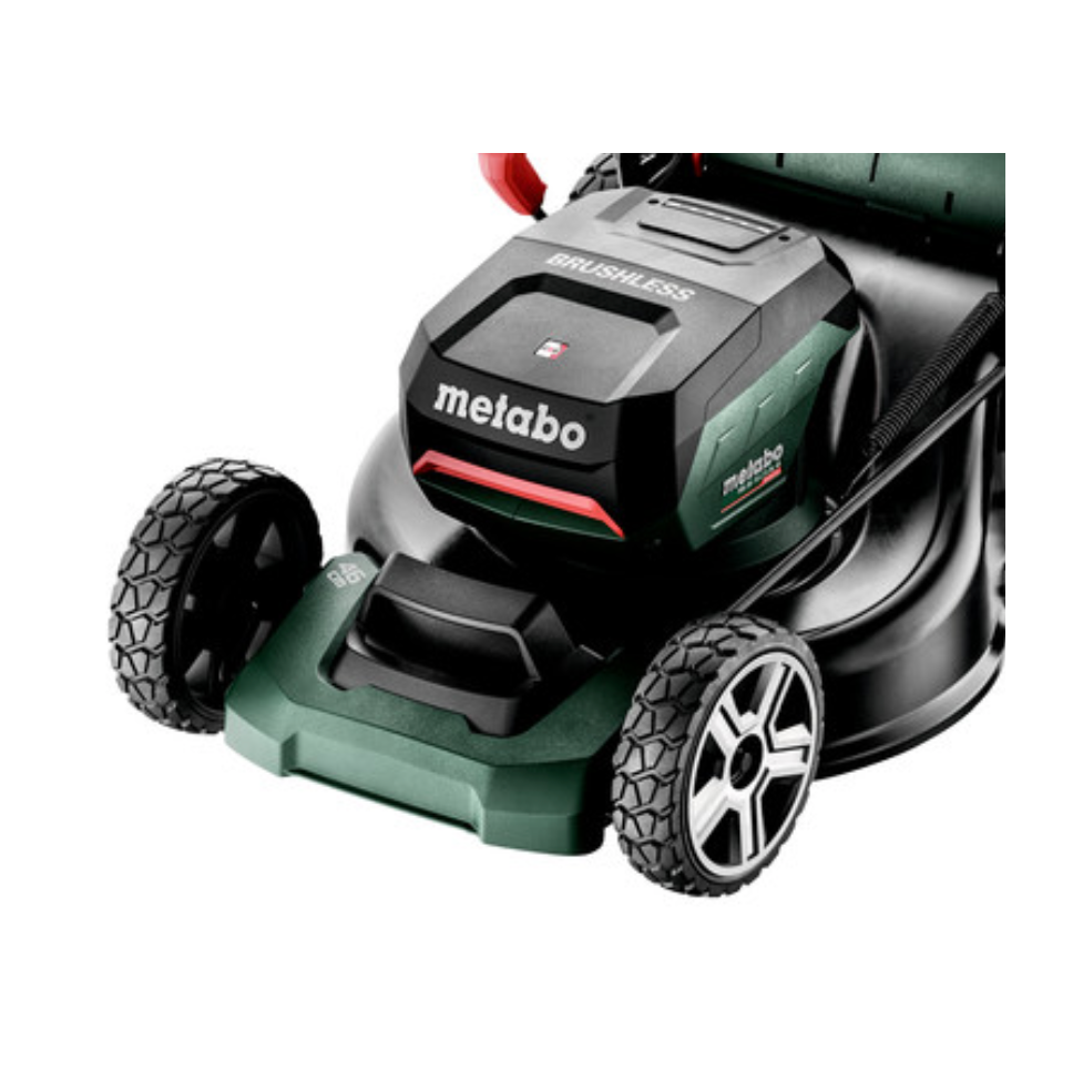 Metabo RM 36-18 LTX BL 46 Akku Rasenmäher 36 V ( 2x 18 V ) 46 cm Brushless + 2x Akku 8,0 Ah + Doppelladegerät - Toolbrothers