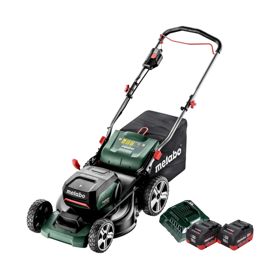 Metabo RM 36-18 LTX BL 46 Akku Rasenmäher 36 V ( 2x 18 V ) 46 cm Brushless + 2x Akku 10,0 Ah + Ladegerät - Toolbrothers