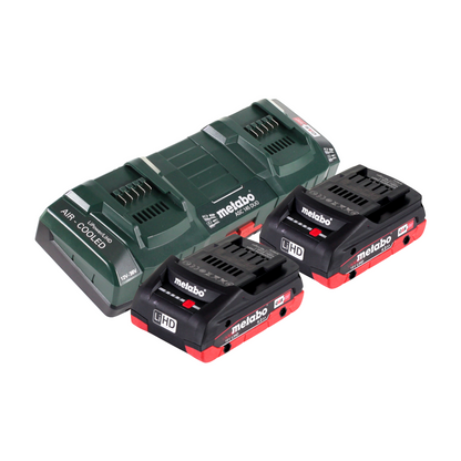 Metabo FSD 36-18 LTX BL 40 débroussailleuse sur batterie 36 V (2x 18 V) manche rond sans balais + 2x batterie 4,0 Ah + double chargeur