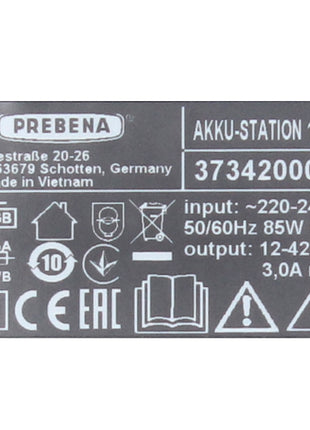 Prebena Akku Station 12-36 Schnell Ladegerät 12 - 36 Volt AIR COOLED CAS System