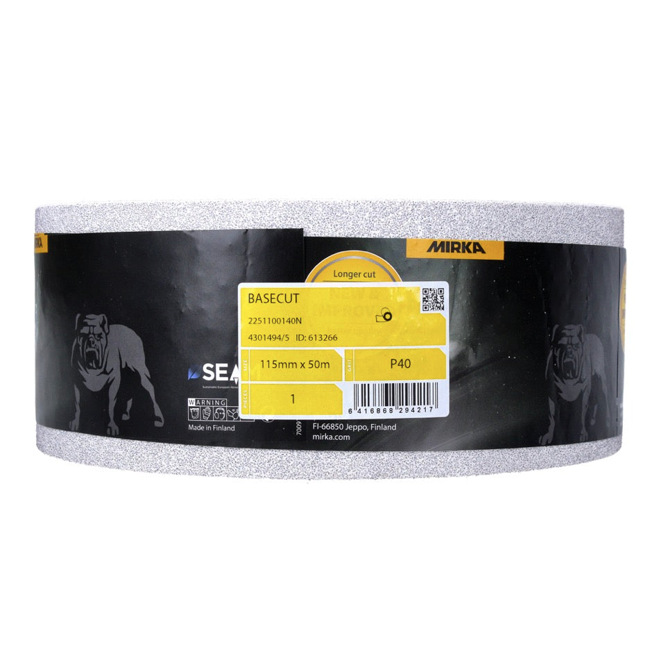 Mirka BASECUT Schleifpapier 115 mm x 50 m P40 2x Schleifrolle ( 2x 2251100140N ) Universal Schleifpapier - Toolbrothers