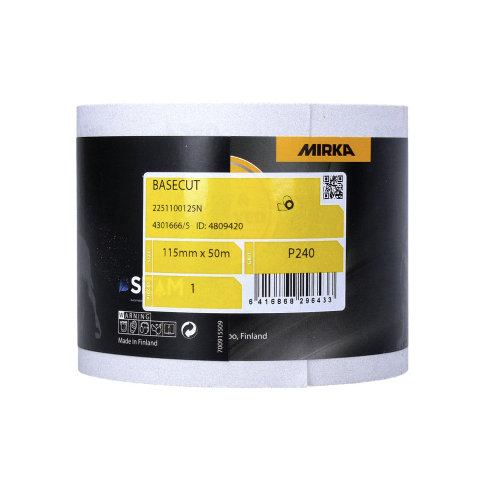 Papier abrasif Mirka BASECUT 115 mm x 50 m P240 2x rouleau abrasif (2x 2251100125N) papier abrasif universel