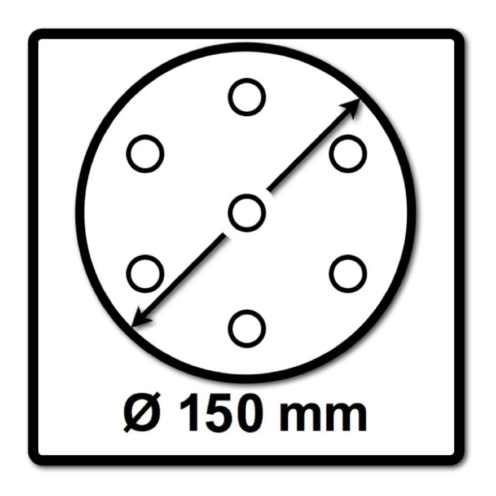 Disques abrasifs Mirka BASECUT 150 mm P100 200 pièces (2x 2261109910) Grip 15 trous