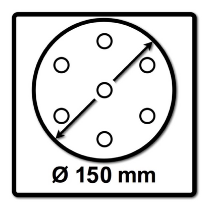 Disques abrasifs Mirka BASECUT 150 mm P100 200 pièces (2x 2261109910) Grip 15 trous