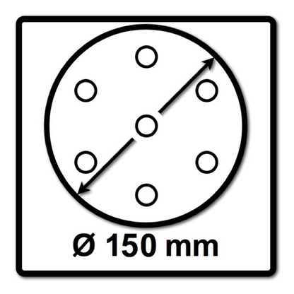 Disques abrasifs Mirka BASECUT 150 mm P800 400 pièces (4x 2261109981) Grip 15 trous