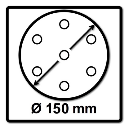 Mirka BASECUT Schleifscheiben 150 mm P600 400 Stk. ( 4x 2261109961 ) Grip 15 Loch - Toolbrothers