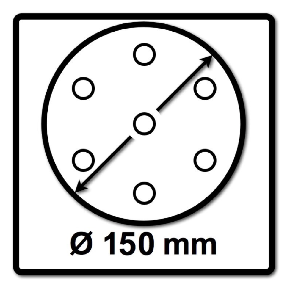 Disques abrasifs Mirka BASECUT 150 mm P500 200 pièces (2x 2261109951) Grip 15 trous